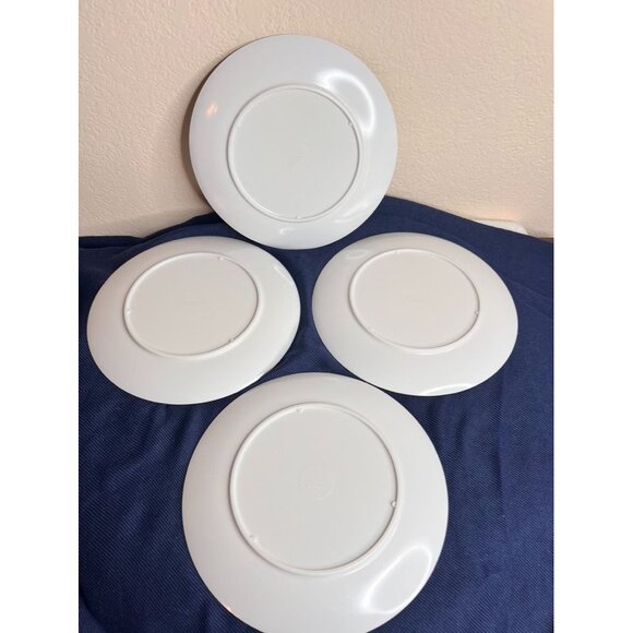 Vintage Lenox Ware Set Of 4 Yellow Daisy Pattern Melamine Plates 9-1/2" READ - Picture 6 of 16